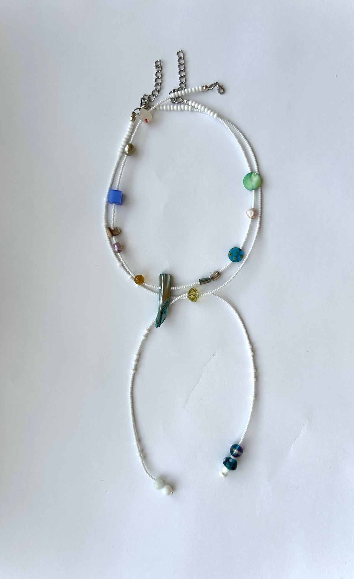 Technicolor lace drop