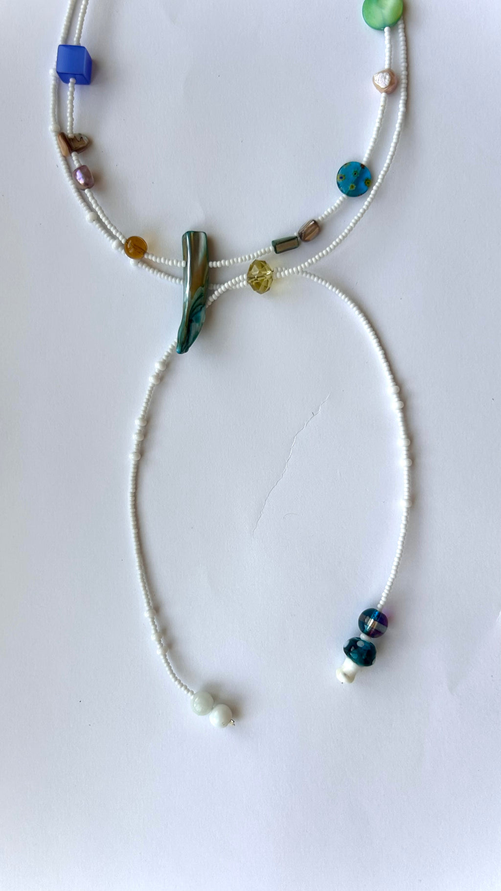 Technicolor lace drop